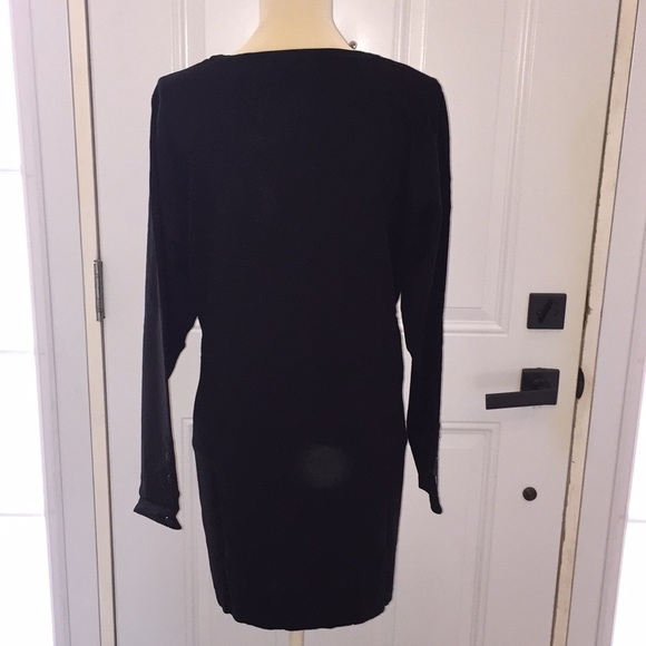 Yest Yaella Ladies Black Long Button Front Cardigan Sweater 80482B Size 14 NWT - Picture 5 of 12